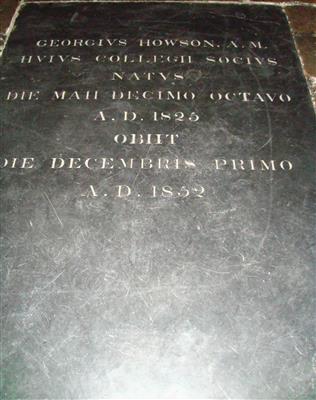 cc01504 Howson memorial.jpg; cc01504; George Howson; Memorial tablet